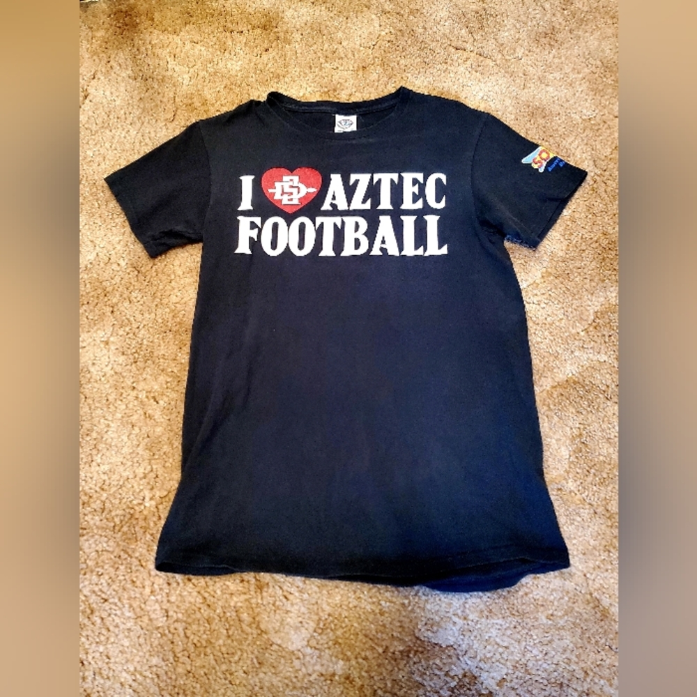 Black Aztec Football T-Shirt